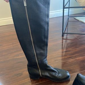 Michael Kors Black Leather Knee High Boots